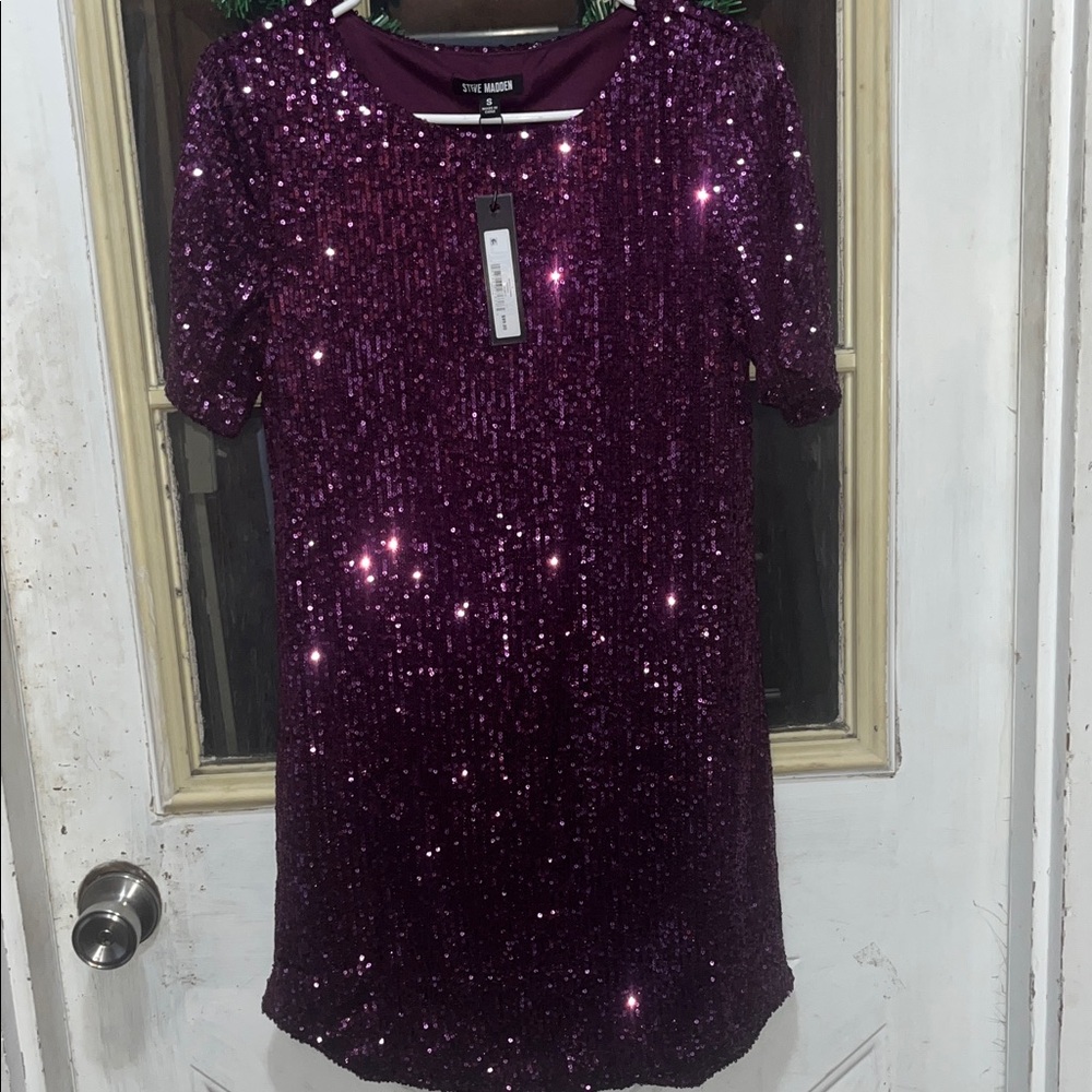 NWT Steve Madden Glittering Purple Dress